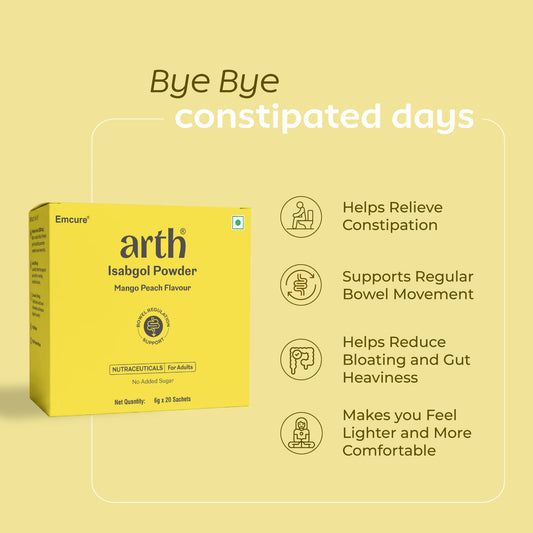 Arth Isabgol Powder - Mango Peach Flavour